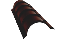 Планка конька полукруглого Grand Line 0,5 Velur RAL 8017 шоколад (1,97м)