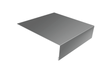 Планка лобовая/околооконная простая 190х50 Grand Line 0,5 Satin с пленкой RAL 9006 бело-алюминиевый (2м)