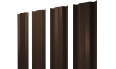 Штакетник М-образный B с прямым резом 0,4 PE-Matt-Double RAL 8017 шоколад