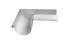 Угол желоба внешний Grand Line ПЭ 90гр 150мм RAL 9003 сигнальный белый