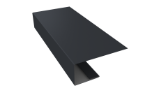 J-Профиль 18мм Grand Line 0,45 Drap RAL 7024 мокрый асфальт (2м)