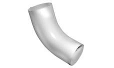 Колено 60градусов Grand Line ПУ 100мм RAL 9003 сигнальный белый