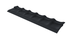 Модуль обхода трубы Профиля волнового классик 0,45 Drap TX с пленкой RAL 7024 мокрый асфальт