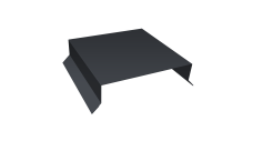 Парапетная крышка прямая 150мм Grand Line 0,45 Drap ТХ двухсторонний RAL 7024 мокрый асфальт (2м)