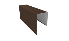 Планка П-образная заборная 17 0,45 Drap RAL 8017 шоколад (2м)