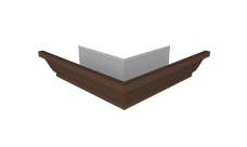 Угол желоба внешний Vortex Lite Matt 130мм RAL 8017 шоколад