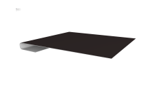 Планка завершающая Grand Line 0,45 Drap ST RAL 9005 черный (3м)