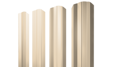 Штакетник М-образный A фигурный Grand Line 0,45 PE RAL 1015 светлая слоновая кость
