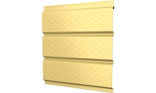 Софит металлический Классик v01 Grand Line полная перфорация 0,4 PE с пленкой RAL 1014 слоновая кость