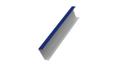 Декоративная накладка на столб универсальная 60х60 для забора жалюзи Grand Line 0,45 PE RAL 5002 ультрамариново-синий (2,5м)