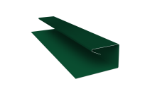 Планка П-образная завершающая сложная Корабельная Доска Grand Line 0,45 PE-Double с пленкой RAL 6005 зеленый мох (2м)