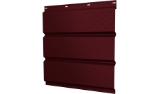 Софит металлический Классик v01 Grand Line полная перфорация 0,4 PE с пленкой RAL 3005 красное вино