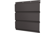 Софит металлический Классик v02 Grand Line без перфорации 0,45 PE с пленкой NL 805 серо-коричневый гефест