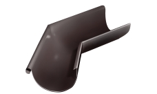 Угол желоба внешний Grand Line PU 135 гр 150 мм RAL 8017 шоколад