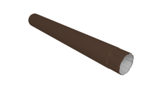 Труба круглая Ø90 Vortex Mix 3м PE RAL 8017 шоколад