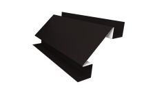 Угол внутренний сложный 75мм Grand Line 0,5 Rooftop Бархат RAL 9005 черный (2м)