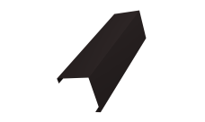 Декоративная накладка на столб универсальная угловая 62х55 для забора жалюзи 0,45 PE-Double RAL 9005 черный (2м)