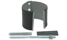 Кронштейн трубы на кирпич Grand Line PE матовый 90 мм RAL 7024 мокрый асфальт