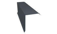 Планка торцевая 150х100 0,45 PE lite с пленкой RAL 7024 мокрый асфальт (2м)