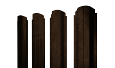 Штакетник П-образный A фигурный Grand Line 0,45 Принт Премиум Античный дуб TwinColor