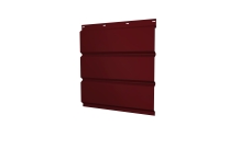 Софит металлический Grand Line без перфорации 0,5 Satin с пленкой RAL 3005 красное вино