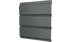 Софит металлический Классик v01 Grand Line центральная перфорация 0,45 PE с пленкой RAL 7005 мышино-серый