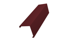 Декоративная накладка на столб универсальная угловая 62х55 для забора жалюзи 0,45 PE-Double RAL 3005 красное вино (2,5м)