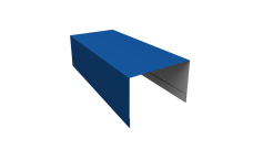 Крышка для забора из сайдинга ЭкоБрус Grand Line 0,45 PE RAL 5005 сигнальный синий (2,5м)