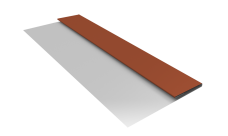 Планка стартовая Блок-Хаус new Grand Line 0,5 PurLite Matt RAL 8004 терракота (2м)