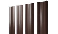 Штакетник М-образный A с прямым резом 0,45 Drap-double TX RAL 8017 шоколад