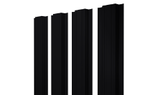 Штакетник Прямоугольный с прямым резом 0,4 PE-Matt-Double RAL 9005 черный