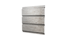 Софит металлический Grand Line центральная перфорация 0,45 Print Elite с пленкой Snow Wood TwinColor