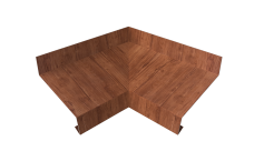 Угол отлива внутренний 70 Grand Line 0,45 Принт Премиум с пленкой Рябина Фреш TwinColor