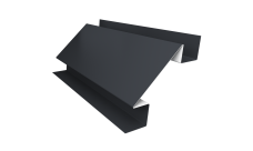 Угол внутренний сложный 75мм 0,45 PE с пленкой RAL 7024 мокрый асфальт (2м)