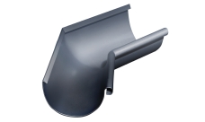 Угол желоба внутренний Grand Line PU 135 гр 150 мм RAL 7024 мокрый асфальт